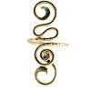 Boho Adjustable Brass Twisted Wire Wrapped Long Toe Rings FS-WGB3A04-01-5