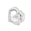 Brass Micro Pave Cubic Zirconia Charms LS-ZIRC-P122-01C-P01-2