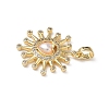 Brass Micro Pave Cubic Zirconia Pendants KK-F924-13G-2