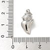 Brass Micro Pave Clear Cubic Zirconia Pendants KK-U046-02P-06-3