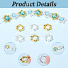 50Pcs Long-Lasting Plated Alloy Bead Frame FIND-SP0002-54-6