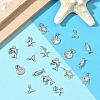 6Pcs 6 Styles Rack Plating Brass Charms KK-YW0003-94-4