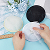 3Pcs 3 ColorsPolyester Round Fascinator Hat Base for Millinery AJEW-FG0002-77-3