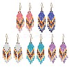 Bohemian Glass Seed Beads Dangle Earrings EJEW-MZ00338-2