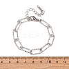 304 Stainless Steel Paperclip Chain Bracelets for Women Men BJEW-A048-01P-5