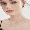 1Pc 304 Stainless Steel Letter Pendant Necklaces NJEW-LP0001-33P-P-4