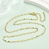 2.5MM Brass Dapped Chain Necklaces NJEW-P339-02A-G-3