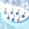 Half Round/Dome Glass Pendant Decorations HJEW-JM03338-1