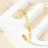 304 Stainless Steel Cuff Bangles BJEW-P348-02B-G-2