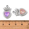 UV Plating Alloy Glass Pendants FIND-K032-10P-2