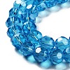 Electroplate Transparent Glass Beads Strands EGLA-A035-T10mm-A08-3