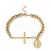 304 Stainless Steel Beaded Bracelets for Women LS-BJEW-Z133-02G-2
