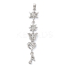 Brass Micro Pave Clear Cubic Zirconia Pendants LS-KK-D101-01C-P-1