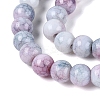 Ombre Effect Opaque Crackle Glass Beads Strands GLAA-Q106-01A-A02-4