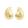 Teardrop PVD Vacuum Plating 304 Stainless Steel Stud Earrings for Women EJEW-C120-10G-1