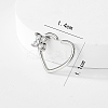 Fashionable Brass Clear Cubic Zirconia Heart-shaped Nose Ring for Women Daily Wear CT1222-2-1