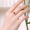 Enamel Strawberry Finger Rings RJEW-Q814-10P-3