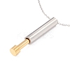 Ion Plating(IP) 304 Stainless Steel Column Pendant Necklace NJEW-P262-14-4