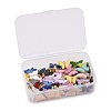 60Pcs 10 Colors Alloy Acrylic Pendants PALLOY-LS0001-02LG-8