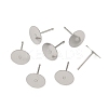 Tarnish Resistant 316 Surgical Stainless Steel Flat Round Blank Peg Stud Earring Settings STAS-R073-06A-5
