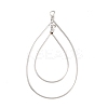 304 Stainless Steel Open Back Bezel Pendants STAS-D264-09P-1