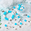 DIY Round Silicone Focal & Flat Round Iron Rhinestone Spacer Beads Jewelry Finding Making Kits DIY-TA0011-85-7
