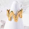 Marine Animal Theme 304 Stainless Stee Open Cuff Rings RJEW-Q005-01G-G-5