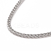 Anti-Tarnish Rhodium Plated 925 Sterling Silver Wheat Chains Necklace for Women STER-I021-02B-P-2