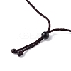 Natural Tiger Eye Ring Pendant Necklace with Nylon Cord for Women NJEW-F306-02E-3