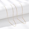 1MM 304 Stainless Steel Cable Chain Necklaces NJEW-T016-15G-1
