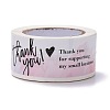 Pink Rectangle Paper Thank You Stickers DIY-C042-07C-2