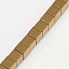 Electroplate Non-magnetic Synthetic Hematite Beads Strands G-J170A-2x2mm-07-3