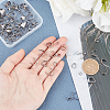 90Pcs 9 Style 304 Stainless Steel Pendant Pinch Bails STAS-UN0027-17-2