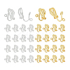 40Pcs 2 Colors Brass Clip-on Earring Findings KK-PH0010-11-7