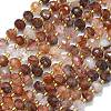 Natural Red Hematoid Quartz/Ferruginous Quartz Beads Strands G-K389-E81-01-1