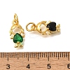 Rack Plating Brass Micro Pave Cubic Zirconia Charms KK-I716-25G-3