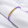 Polyester Cord Braided Bead Bracelets for Women BJEW-L698-01G-04-1