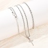 Alloy Cross Pendant Necklaces & Chain Bracelets Sets for Women SJEW-A002-01P-1