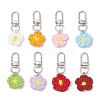 8Pcs Flower Handmade Cotton Knitting Pendant Decorations HJEW-JM03698-02-2