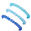 Electroplated Faceted Rondelle Glass Beaded Stretch Bracelet Sets BJEW-JB10482-5