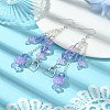 Brass Heart Dangle Earrings EJEW-FS00044-7