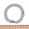 Non-Tarnish 304 Stainless Steel Curb Chain Bracelet for Men Women BJEW-G669-23P-5