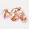 Faceted Teardrop Glass Pendants GLAA-O008-B11-1