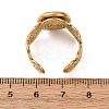 Spiral 304 Stainless Steel Cuff Ring Components STAS-P454-02C-G-3
