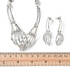 Alloy Pendant Necklaces & Stud Earrings for Women SJEW-B021-01P-3