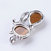 Natural Tiger Eye Kitten Pendants X-G-P352-B05-2