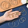 4 Pairs 4 Styles Stainless Steel Hoop Earrings EJEW-YW0001-14G-4