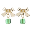 Alloy with Glass Dangle Stud Earrings EJEW-JE06118-1