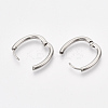 201 Stainless Steel Huggie Hoop Earrings STAS-T045-47A-2