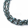 Electroplate Transparent Glass Beads Strands EGLA-N002-35-F03-3